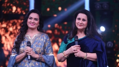 Poonam Dhillon and Padmini Kolhapure on Sa Re Ga Ma Pa.
