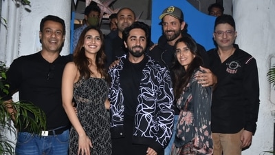 Hrithik Roshan joined the team of Chandigarh Kare Aashiqui which registered a successful first week at the box office and received positive reviews. (Varinder Chawla) Hrithik Roshan joined the team of Chandigarh Kare Aashiqui which registered a successful first week at the box office and received positive reviews. (Varinder Chawla)