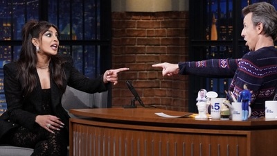 Priyanka Chopra appeared on Late Night with Seth Meyers. Priyanka Chopra appeared on Late Night with Seth Meyers.