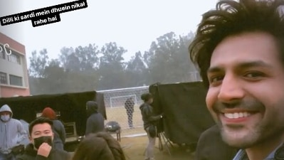 Kartik Aaryan shoots in Delhi. (Instagram)