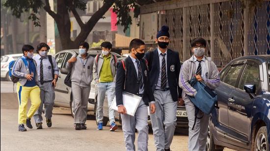 Delhi government schools welcomed senior students back on campus on Saturday while many private schools began seeking permission from students’ parents to restart classes from Monday. (ANI)