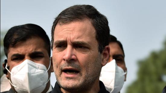 New Delhi, Dec 14 (ANI): Congress leader Rahul Gandhi addresses the media demanding to revoke the suspension of 12 Rajya Sabha MPs, at Vijay Chowk in New Delhi on Tuesday. (ANI Photo) (Rahul Singh) New Delhi, Dec 14 (ANI): Congress leader Rahul Gandhi addresses the media demanding to revoke the suspension of 12 Rajya Sabha MPs, at Vijay Chowk in New Delhi on Tuesday. (ANI Photo) (Rahul Singh)