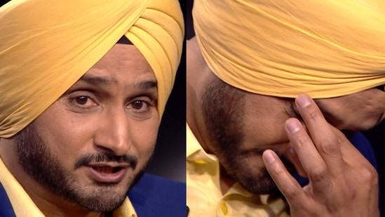 Harbhajan Singh gets emotional on KBC 13.&nbsp;