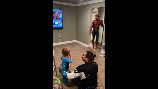 Spider-Man' visits kid watching cartoon of the same superhero. Watch |  Trending - Hindustan Times