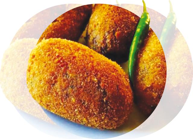 Vegetable chop with a crispy breadcrumb crust was created during the British Raj