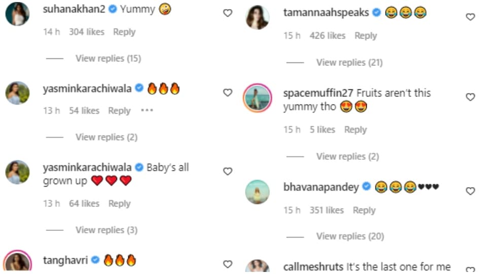 Comments on Ananya Panday's post.&nbsp;