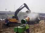 The CAQM on Friday stayed the ban on construction and demolition works in Delhi-NCR, barring those in selective sectors. (PTI) The CAQM on Friday stayed the ban on construction and demolition works in Delhi-NCR, barring those in selective sectors. (PTI)