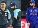Rahul Dravid, Rohit Sharma and Virat Kohli