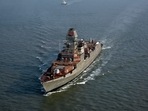 Mormugao, the Indian Navy's second indigenous stealth destroyer of the P15B class, proceeded on its maiden sea sortie today.
