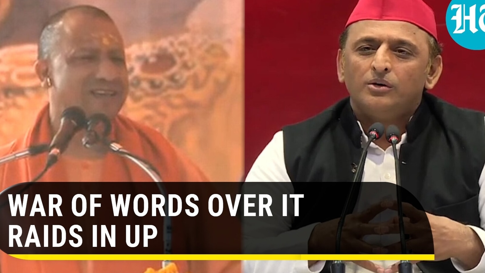 Watch: Yogi Adityanath vs Akhilesh Yadav on income tax raids in Uttar ...