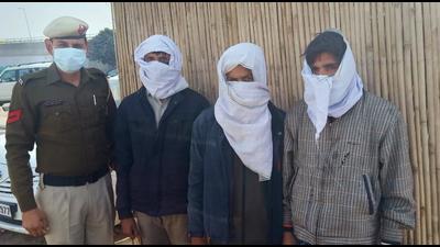 The suspects in police custody on Saturday. (Sourced) The suspects in police custody on Saturday. (Sourced)
