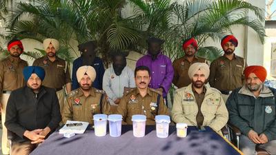 The Ludhiana police said the robbers had split the  ₹9.5 lakh cash and dumped the bag containing two debit cards, and two I-Phones, which they had snatched from the factory owner, into the Sidhwan Canal. (HT PHOTO)