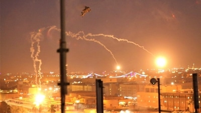 Security forces started an investigation to detect the launch site.&nbsp; (Photo via social media)