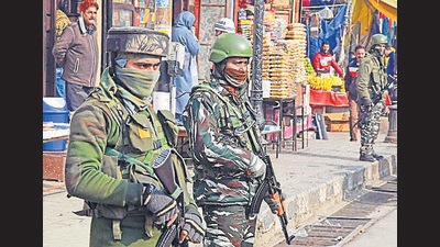 Police said in a militant attack at Bandzoo area of south Kashmir’s Pulwama, terrorists fired upon a policeman following which senior police officers along with reinforcement reached the terror crime spot. (ANI File Photo/ Representational image)