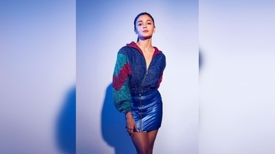 Alia Bhatt rocked the comfy glam look in this stylish glittery twin set from the clothing line The Pink Porcupines by Aniket Satam. (Instagram/@anaitashroffadajania) Alia Bhatt rocked the comfy glam look in this stylish glittery twin set from the clothing line The Pink Porcupines by Aniket Satam. (Instagram/@anaitashroffadajania)