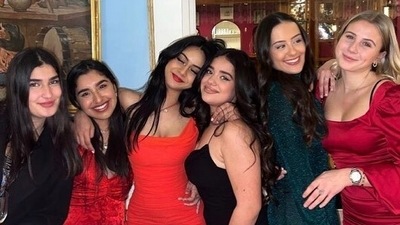 Kajol and Ajay Devgn's daughter Nysa parties with her friends. Kajol and Ajay Devgn's daughter Nysa parties with her friends.