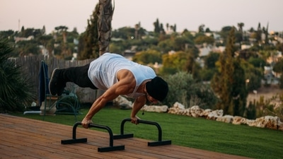 Calisthenics: Exercises that don't rely on anything but a person's own body weight and are performed with differing levels of intensity and rhythm are called Calisthenics which build serious strength, improve your brain-body connection, help you lose weight and body fat, reduces injury risk, improves mobility and ease of movement and ensures better long-term health. Push-ups, pullups, squats, planks and jumping exercises are some of the best example calisthenics workouts for beginners. (Pixabay) Calisthenics: Exercises that don't rely on anything but a person's own body weight and are performed with differing levels of intensity and rhythm are called Calisthenics which build serious strength, improve your brain-body connection, help you lose weight and body fat, reduces injury risk, improves mobility and ease of movement and ensures better long-term health. Push-ups, pullups, squats, planks and jumping exercises are some of the best example calisthenics workouts for beginners. (Pixabay)