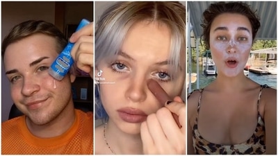 Lube as primer to Fake dark circles to Sunscreen contouring: Bizarre viral beauty trends of 2021 Lube as primer to Fake dark circles to Sunscreen contouring: Bizarre viral beauty trends of 2021