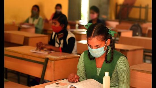 Around 320 million students have not stepped into a classroom for more than a year. Schools started reopening only in July and they have been plagued by closures. (Raj K Raj/HT PHOTO)