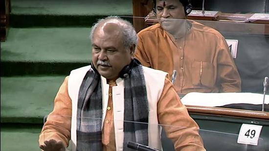 Agriculture minister Narendra Singh Tomar said that the farm laws were introduced for the betterment of farmers, but a small section of people was against it. (PTI)
