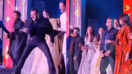 Anil Kapoor, Salman Khan and Shilpa Shetty in Jaipur.&nbsp;