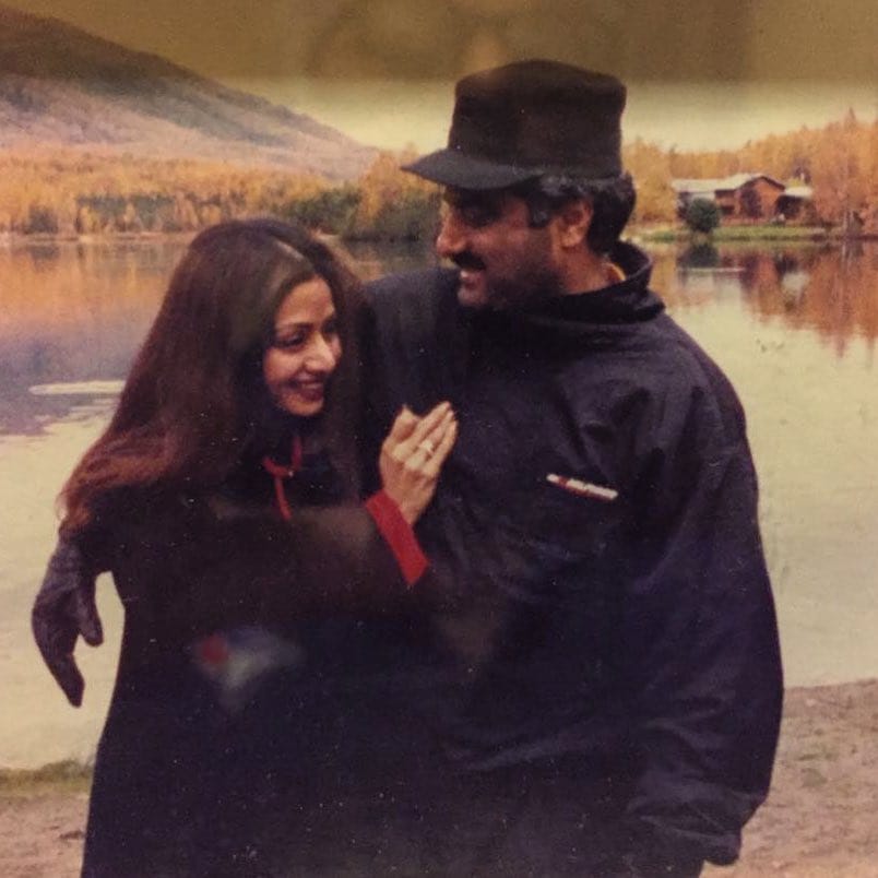 Sridevi and Boney Kapoor in Alaska.