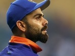 Virat Kohli during the ICC Men's T20 World Cup match between India and Namibia, at Dubai International Stadium in Dubai on Monday.(ANI) Virat Kohli during the ICC Men's T20 World Cup match between India and Namibia, at Dubai International Stadium in Dubai on Monday.(ANI)