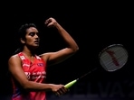 Huelva: India's P.V. Sindhu competes against Thailand's Pornpawee Chochuwong during their badminton match at the BWF World Championships in Huelva, Spain.(AP) Huelva: India's P.V. Sindhu competes against Thailand's Pornpawee Chochuwong during their badminton match at the BWF World Championships in Huelva, Spain.(AP)