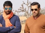 Kabir Khan and Salman Khan on the sets of Bajrangi Bhaijaan. Kabir Khan and Salman Khan on the sets of Bajrangi Bhaijaan.