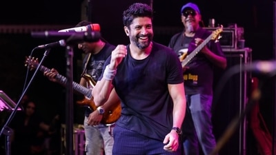 Farhan Akhtar performs in Goa. (Instagram) Farhan Akhtar performs in Goa. (Instagram)
