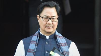 Union law and justice Minister Kiren Rijiju is scheduled to introduce the Election Laws (Amendment) Bill in the Lok Sabha that allows electoral registration officers to seek Aadhaar number of people who want to register as voters “for the purpose of establishing the identity”. (PTI)