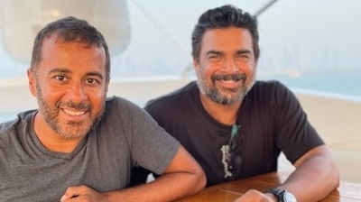 Chetan Bhagat plays himself in Decoupled, which stars R Madhavan as a misanthropic writer. Chetan Bhagat plays himself in Decoupled, which stars R Madhavan as a misanthropic writer.