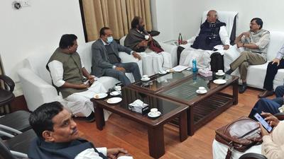 Opposition parties met at 9.45am on Monday at Congress leader Mallikarjun Kharge’s office to decide on the government’s invitation to five paeties and decided to turn down the invite. Opposition parties met at 9.45am on Monday at Congress leader Mallikarjun Kharge’s office to decide on the government’s invitation to five paeties and decided to turn down the invite.