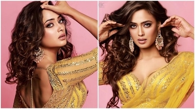 Shweta Tiwari oozes oomph in yellow tulle saree and backless blouse for new pics, it costs ₹67k Shweta Tiwari oozes oomph in yellow tulle saree and backless blouse for new pics, it costs ₹67k