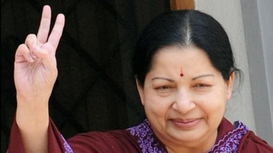 Former Tamil Nadu chief minister late J Jayalalithaa. (File photo)