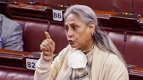 Jaya Bachchan is seen speaking in the Rajya Sabha during the Winter Session of Parliament. (PTI Photo) Jaya Bachchan is seen speaking in the Rajya Sabha during the Winter Session of Parliament. (PTI Photo)