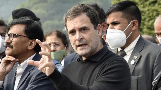 Congress leader Rahul Gandhi said he had moved notice for adjournment motion on the demand for statehood for Ladakh but it was not accepted by the government (HT PhotoArvind Yadav) Congress leader Rahul Gandhi said he had moved notice for adjournment motion on the demand for statehood for Ladakh but it was not accepted by the government (HT PhotoArvind Yadav)