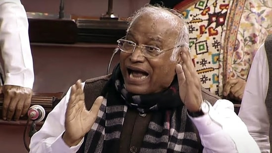 Rajya Sabha Leader of Opposition Mallikarjun Kharge.(HT_PRINT)