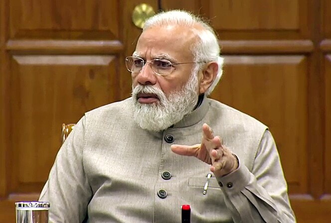 PM Modi met leading CEOs of companies across sectors in New Delhi. (ANI Photo) PM Modi met leading CEOs of companies across sectors in New Delhi. (ANI Photo)