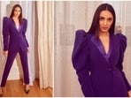 Kiara Advani lays fashion cues on how to up your work wardrobe with the violet pantsuit look. The Kabir Singh actor opted for a sultry pantsuit for her recent photoshoot and the pictures will surely leave your jaws drop.(Instagram/@vandafashionagency)