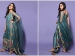 Sara Ali Khan's wardrobe is flooded with trendy traditional and contemporary ethnic wear. The actor has mentioned in several interviews about her endless love for all things ethnic and her social appearances and Instagram handle speaks volumes. Recently, the actor went all desi and opted for a blue funky salwar suit.(Amigos Communications)