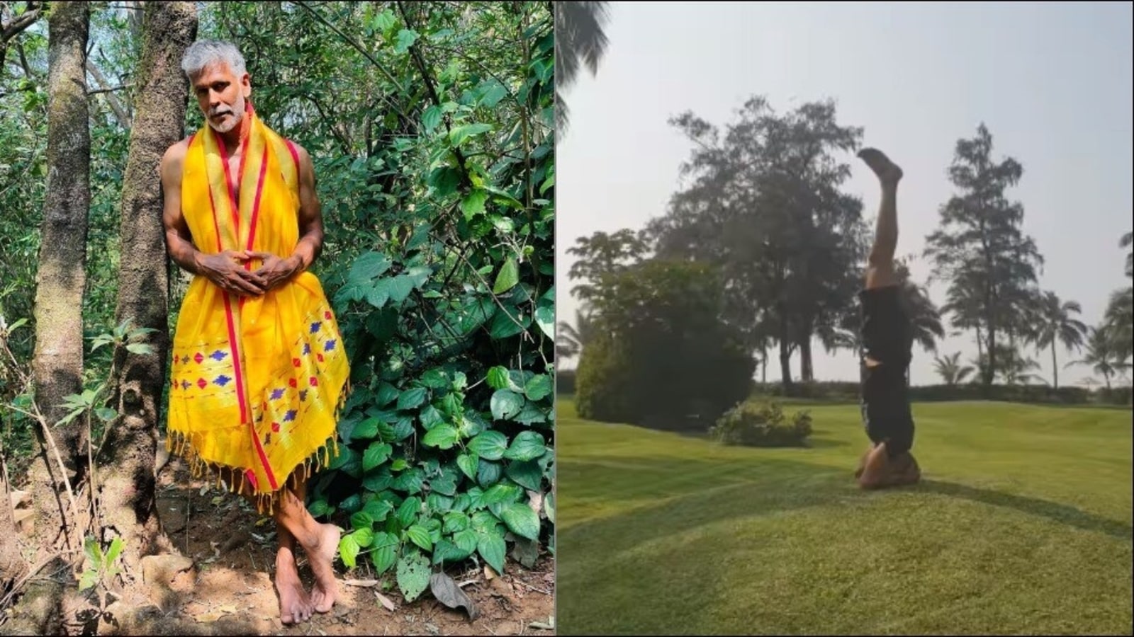 Milind Soman's headstand amid chirping birds is a refreshing fitness inspo