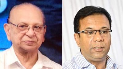 Goa elections 2022: BJP leader and Goa health minister Vishwajit Rane (right) on Tuesday told his father Pratapsingh Rane (left) to retire from politics gracefully, declaring that if Rane Senior doesn’t take a clear step back, he will contest elections against him from Poriem (Agencies) Goa elections 2022: BJP leader and Goa health minister Vishwajit Rane (right) on Tuesday told his father Pratapsingh Rane (left) to retire from politics gracefully, declaring that if Rane Senior doesn’t take a clear step back, he will contest elections against him from Poriem (Agencies)