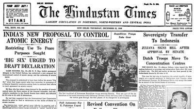 A screengrab of the Hindustan Times on December 22, 1949. (HT Archive)