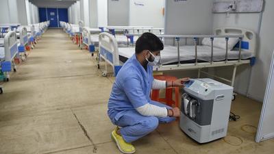A Covid-19 isolation centre set up at CWG Village as a precautionary measure in the wake of the rise in cases. The Capital recorded 102 fresh cases and one death of the viral infection on Tuesday. (Sanchit Khanna/HT) A Covid-19 isolation centre set up at CWG Village as a precautionary measure in the wake of the rise in cases. The Capital recorded 102 fresh cases and one death of the viral infection on Tuesday. (Sanchit Khanna/HT)