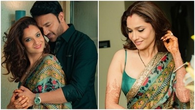 Ankita Lokhande flaunts bridal glow in ₹80k silk saree with hubby Vicky Jain for birthday celebrations Ankita Lokhande flaunts bridal glow in ₹80k silk saree with hubby Vicky Jain for birthday celebrations