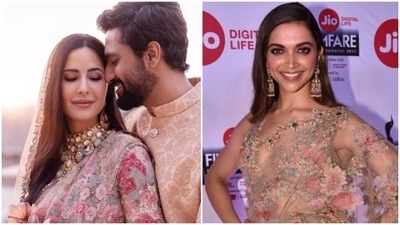Katrina Kaif or Deepika Padukone: Who wore the floral tulle Sabyasachi saree better? Katrina Kaif or Deepika Padukone: Who wore the floral tulle Sabyasachi saree better?