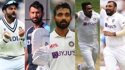 Virat Kohli, Cheteshwar Pujara, Ajinkya Rahane, R Ashwin and Mohammed Shami will be eyeing some key individual milestones. (Getty Images) Virat Kohli, Cheteshwar Pujara, Ajinkya Rahane, R Ashwin and Mohammed Shami will be eyeing some key individual milestones. (Getty Images)
