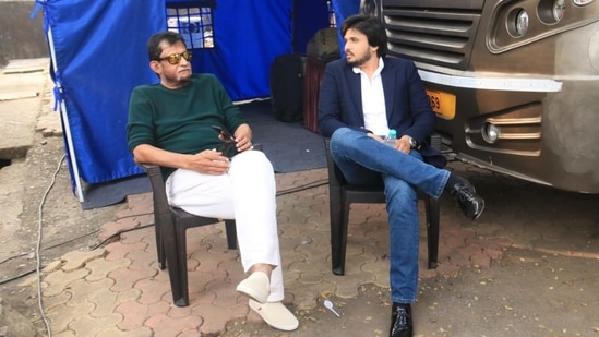 Cricketer Sandeep Patil with son Chirag Patil at the event. Chirag has taken up his father's role in 83. (Varinder Chawla)