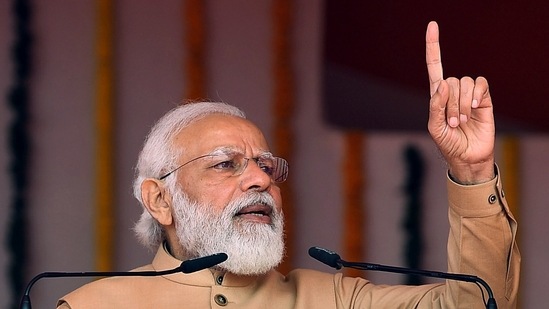 PM Modi will visit Varanasi, his Lok Sabha constituency, on Thursday, his office said.&nbsp;(ANI Photo)